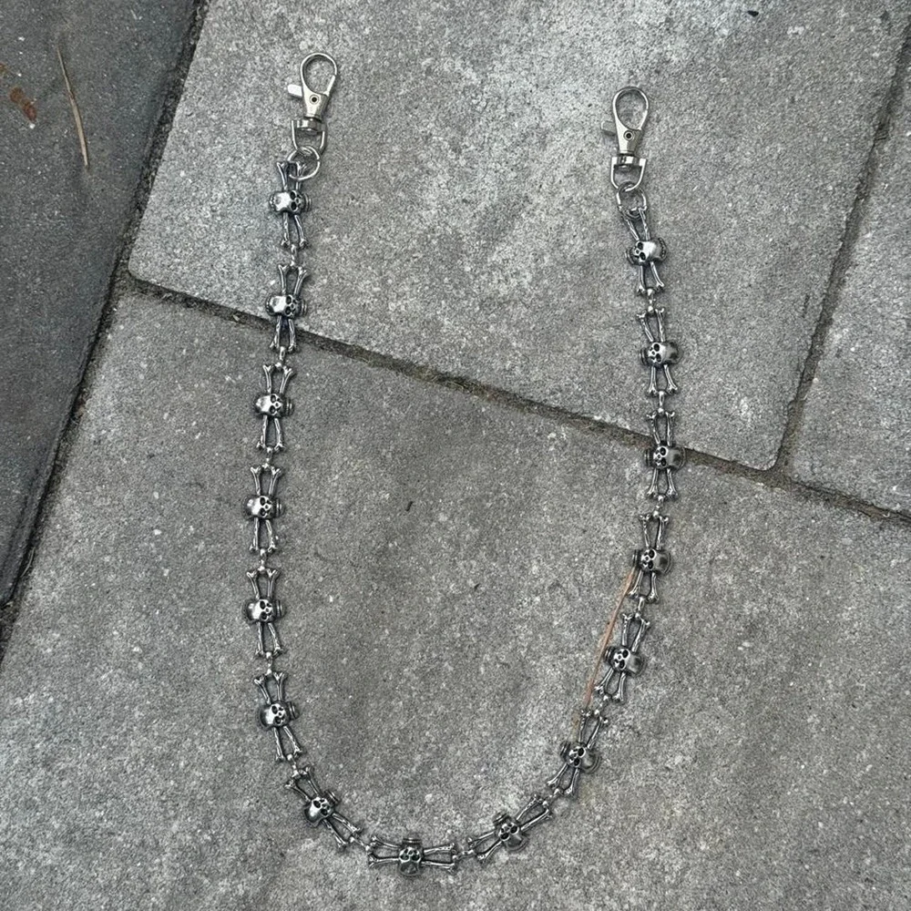 Silver skeleton Chain Wallet Chain
